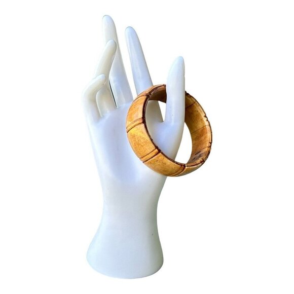 Vintage Asian Camel Bone‎ Chunky Bangle Bracelet Fine Polish Well Patinated - Picture 3 of 10